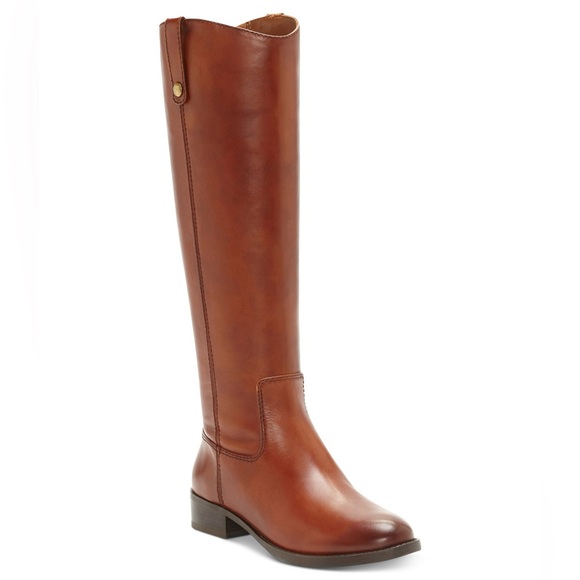 BRAND NEW Extra Wide Calf Riding Boots - Cognac Size 9W - Picture 3 of 8